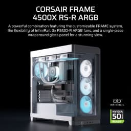 CORSAIR CASE FRAME 4500X RS-R ARGB TEMPERED GLASS MID-TOWER, WHITE