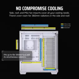 CORSAIR CASE 3500X TEMPERED GLASS MID-TOWER, WHITE
