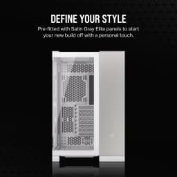 CORSAIR CASE 6500X TEMPERED GLASS MID-TOWER, WHITE/SATIN GRAY ALUMINUM