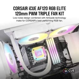 CORSAIR iCUE AF120 RGB ELITE 120mm PWM Triple Fan Kit - White