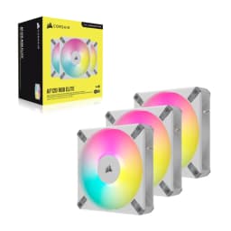 CORSAIR iCUE AF120 RGB ELITE 120mm PWM Triple Fan Kit - White