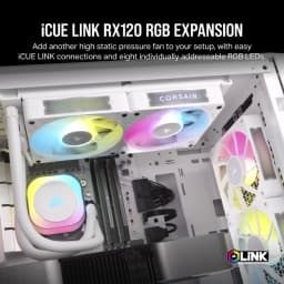 CORSAIR iCUE LINK RX120 RGB 120mm PWM Single Fan Expansion - White