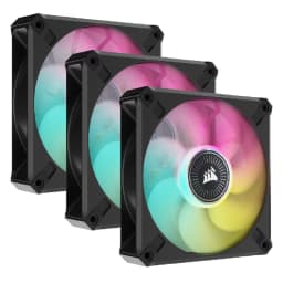 CORSAIR iCUE ML120 RGB ELITE Premium 120mm PWM Magnetic Levitation Fan — Triple Fan Kit with iCUE Lighting Node CORE