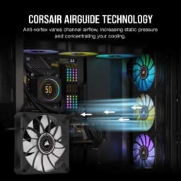 CORSAIR iCUE ML120 RGB ELITE Premium 120mm PWM Magnetic Levitation Fan — Triple Fan Kit with iCUE Lighting Node CORE