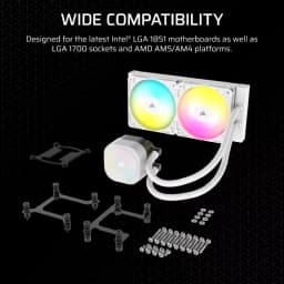 CORSAIR NAUTILUS 240 RS ARGB Liquid CPU Cooler - White