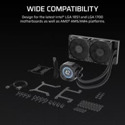 CORSAIR NAUTILUS 240 RS LCD Liquid CPU Cooler