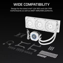 CORSAIR NAUTILUS 360 RS LCD Liquid CPU Cooler - White