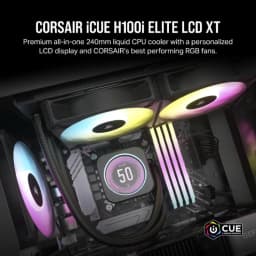 CORSAIR iCUE H100i ELITE LCD XT Display Liquid CPU Cooler