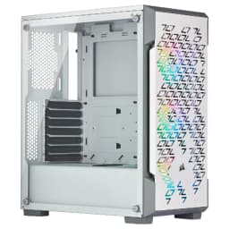 CORSAIR iCUE 220T RGB Airflow Tempered Glass Mid-Tower Smart Case — White