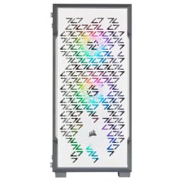 CORSAIR iCUE 220T RGB Airflow Tempered Glass Mid-Tower Smart Case — White
