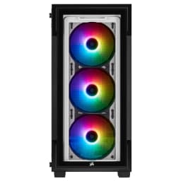 CORSAIR iCUE 220T RGB Tempered Glass Mid-Tower Smart Case — White