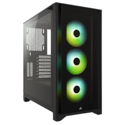 CORSAIR iCUE 4000X RGB Tempered Glass Mid-Tower ATX Case — Black