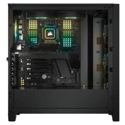 CORSAIR iCUE 4000X RGB Tempered Glass Mid-Tower ATX Case — Black