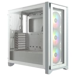 CORSAIR iCUE 4000X RGB Tempered Glass Mid-Tower ATX Case — White