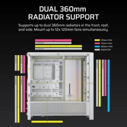 CORSAIR FRAME 4000D RS ARGB Modular Mid-Tower PC Case - White