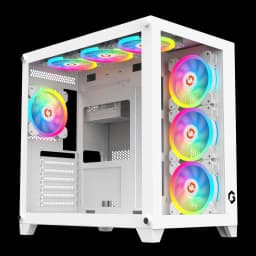 GAMEON Emperor Artic Series Mid Tower Gaming Case - White