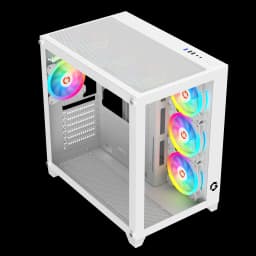 GAMEON Emperor Artic Series Mid Tower Gaming Case - White