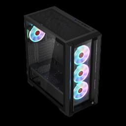GAMEON Vortex Midnight Series Mid Tower Gaming Case - Black