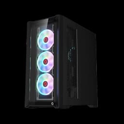 GAMEON Vortex Midnight Series Mid Tower Gaming Case - Black