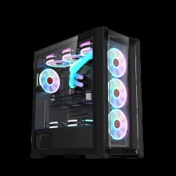 GAMEON Vortex Midnight Series Mid Tower Gaming Case - Black