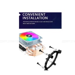 Aigo ICE400SE RGB Air CPU Cooler with PWM Control, Supports Latest Intel: 1700 AMD: AM5, 4* Copper Heat Pipes, Up to 1800 RPM Fan Speed, TDP 160W, 7 blade Fans, 42CFM Air Volume -CPU cooler