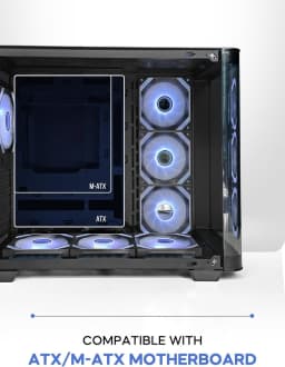 Tortox Curvo ATX Computer Case Black