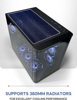 Tortox Curvo ATX Computer Case Black