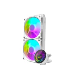 darkFlash DCS240 ARGB Liquid CPU Cooler, 120MM*2 ARGB PWM Fans Supports latest LGA 1700,1200,115X, AM5/AM4/AM3 Sockets, 800~2000 rpm Speed - WHITE