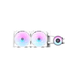Darkflash Nebula DN240 Liquid Cooler: 240mm Radiator, 800–1800 RPM, =30 dBA, ARGB Sync Compatibility - WHITE