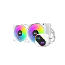 DO240 ARGB Cooler: 240mm radiator, dual 120mm fans, fan speed 800-2100 RPM, airflow 68.76 CFM, max noise 36 dBA  - WHITE