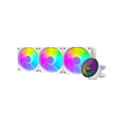DarkFlash DCS360 ARGB Liquid CPU Cooler, 120 * 3 ARGB PWM Fans Supports latest LGA 1700,1200,115X, AM5/AM4/AM3 Sockets, 800~2000 rpm Speed, Low Noise Liquid Cooler - WHITE