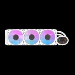 DarkFlash DH360D All-in-One 360mm Liquid CPU Cooler CPU support socket LGA 115x / 1200 / 1700 AMD AM5 / AM4 / AM3 , Comes with LCD Magnetic display - WHITE
