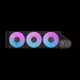 DarkFlash DH360D All-in-One 360mm Liquid CPU Cooler CPU support socket LGA 115x / 1200 / 1700 AMD AM5 / AM4 / AM3 , Comes with LCD Magnetic display - BLACK