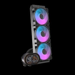 DarkFlash DH360D All-in-One 360mm Liquid CPU Cooler CPU support socket LGA 115x / 1200 / 1700 AMD AM5 / AM4 / AM3 , Comes with LCD Magnetic display - BLACK