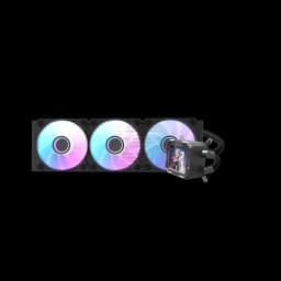 Darkflash DV360S-360mm AIO ARGB Liquid CPU Cooler, Customizable 320*320px Magnetic LCD Display, 120*3mm ARGB PWM Fans, Supports up to latest LGA 1700 - BLACK