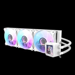 Darkflash DV360S-360mm AIO ARGB Liquid CPU Cooler, Customizable 320*320px Magnetic LCD Display, 120*3mm ARGB PWM Fans, Supports up to latest LGA 1700 - WHITE