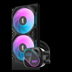 DO240 ARGB Cooler: 240mm radiator, dual 120mm fans, fan speed 800-2100 RPM, airflow 68.76 CFM, max noise 36 dBA  - BLACK