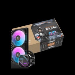 DO240 ARGB Cooler: 240mm radiator, dual 120mm fans, fan speed 800-2100 RPM, airflow 68.76 CFM, max noise 36 dBA  - BLACK