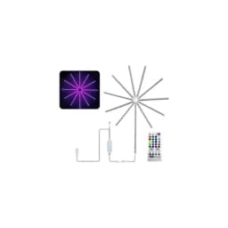 Twisted Minds Firework LED RGB Music Lights, 200+ Dynamic Effects, Maximum 3m Height Installation, Bluetooth App Control, Dust Proof, Double Sided Adhesive 