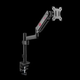 GAMEON GO-3363 Pole-Mounted Spring-Assisted Single Monitor Arm For Gaming And Office Use - Black