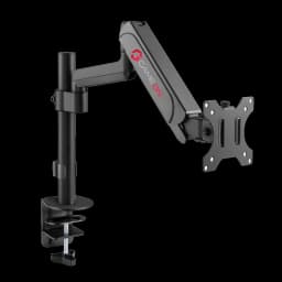 GAMEON GO-3363 Pole-Mounted Spring-Assisted Single Monitor Arm For Gaming And Office Use - Black