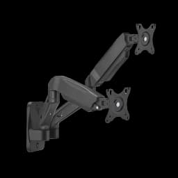 GAMEON GO-5008 Economy Spring-Assisted Wall Mounted Dual Monitor Arm For Gaming And Office Use - Black