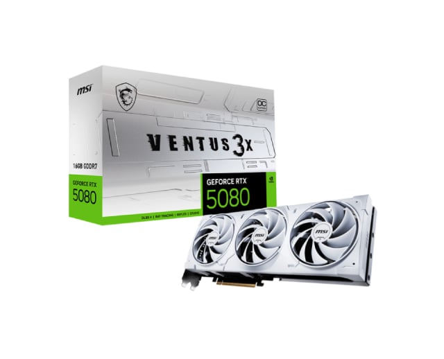 GeForce RTX™ 5080 16G VENTUS 3X OC WHITE - Gaming PC Component | High Performance Hardware