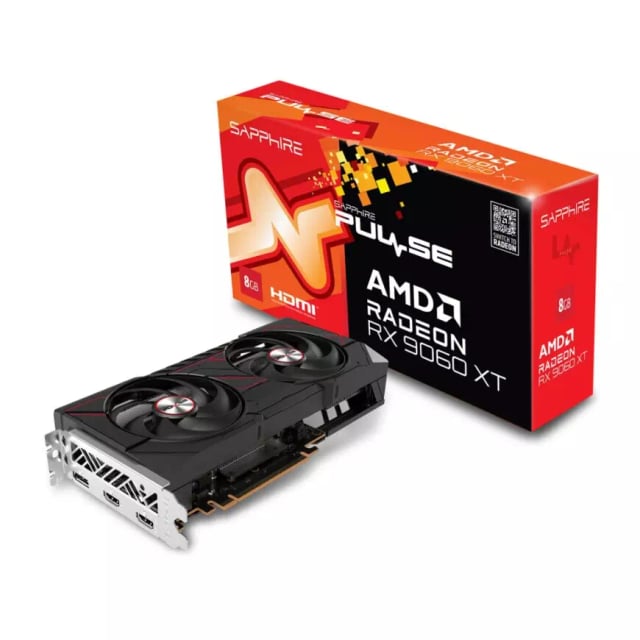 Sapphire PULSE AMD Radeon RX 9060 XT 8GB GDDR6 - Gaming PC Component | High Performance Hardware