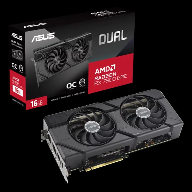 ASUS Dual Radeon™ RX 7900 GRE OC Edition 16GB GDDR6 - Gaming PC Component | High Performance Hardware