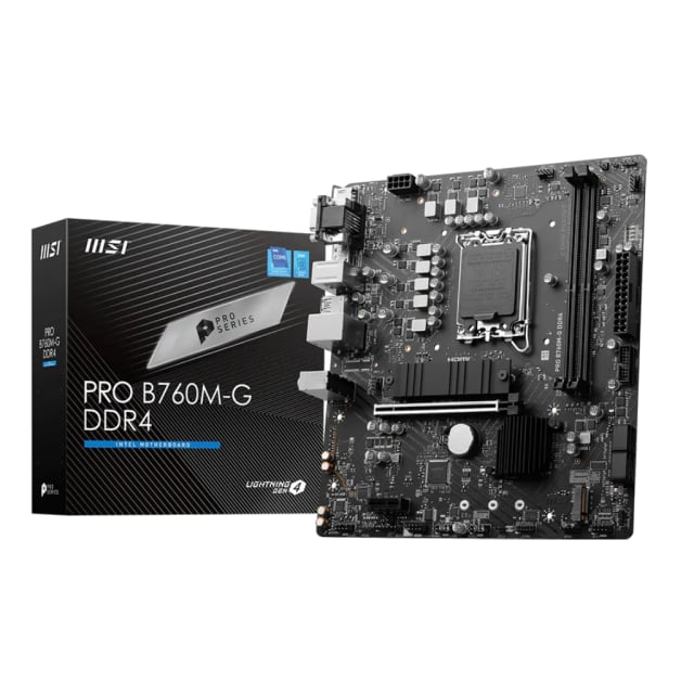 MSI Pro B760M-G DDR4 Micro ATX Motherboard - Gaming PC Component | High Performance Hardware