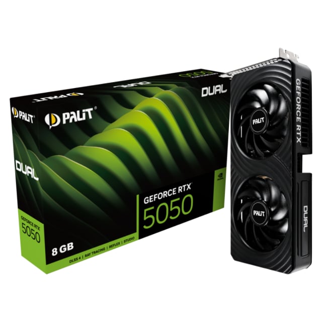 PALIT GeForce RTX 5050 Dual 8GB GDDR6 GPU - Gaming PC Component | High Performance Hardware