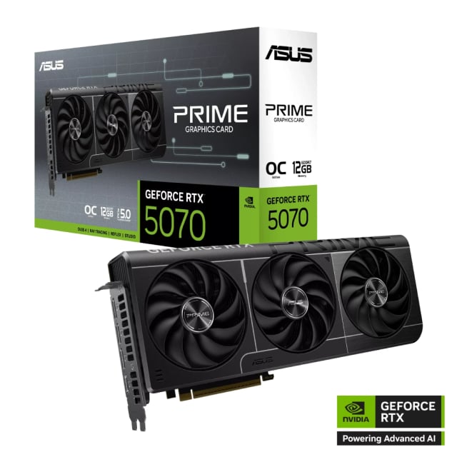 ASUS PRIME GeForce RTX™ 5070 12GB GDDR7 OC Edition - Gaming PC Component | High Performance Hardware