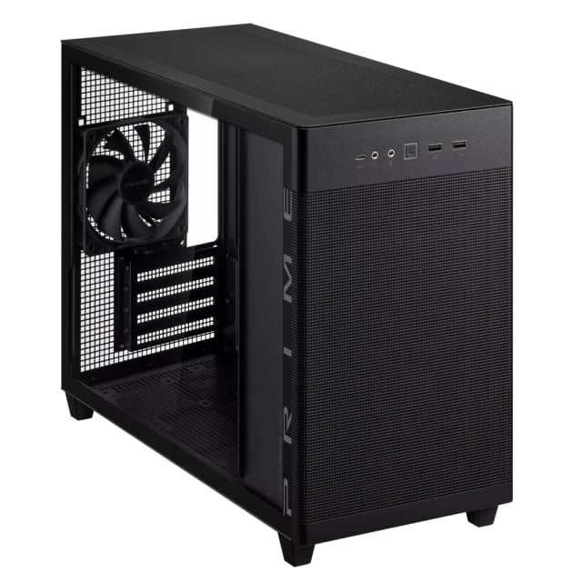 ASUS Prime AP201 Tempered Glass MicroATX Gaming Case - BLACK - Gaming PC Component | High Performance Hardware
