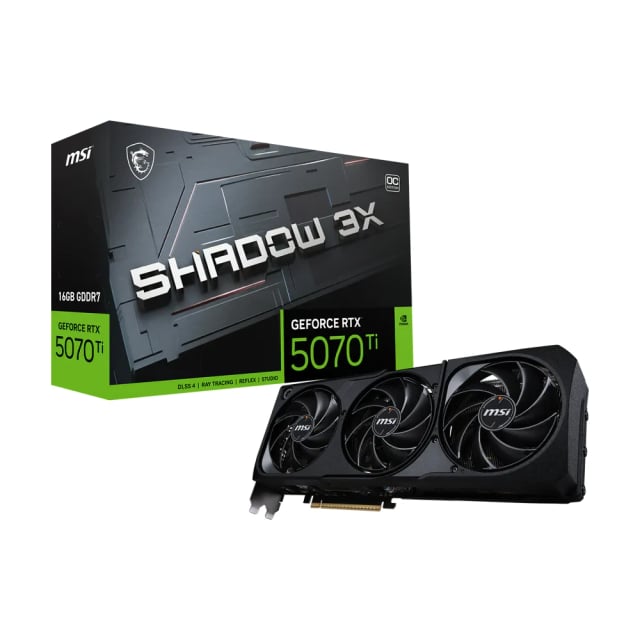 MSI GeForce RTX™ 5070 Ti 16G SHADOW 3X OC - Gaming PC Component | High Performance Hardware